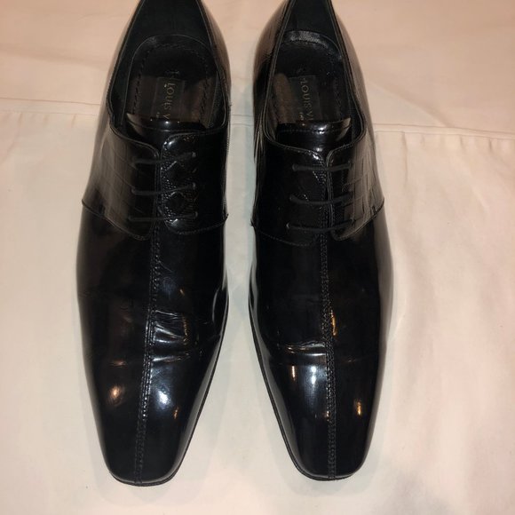 Louis Vuitton Men Black Patent Lace-up Shoes LV8 main image 5